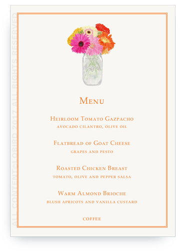 Silver Vase of Gerber Daisies menu